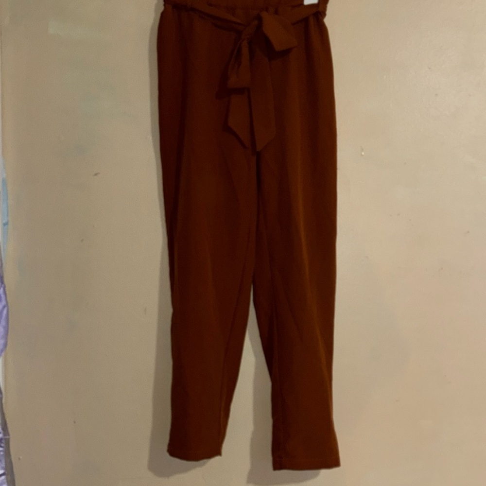 SHEIN Orange Paper Bag Pants Size Medium